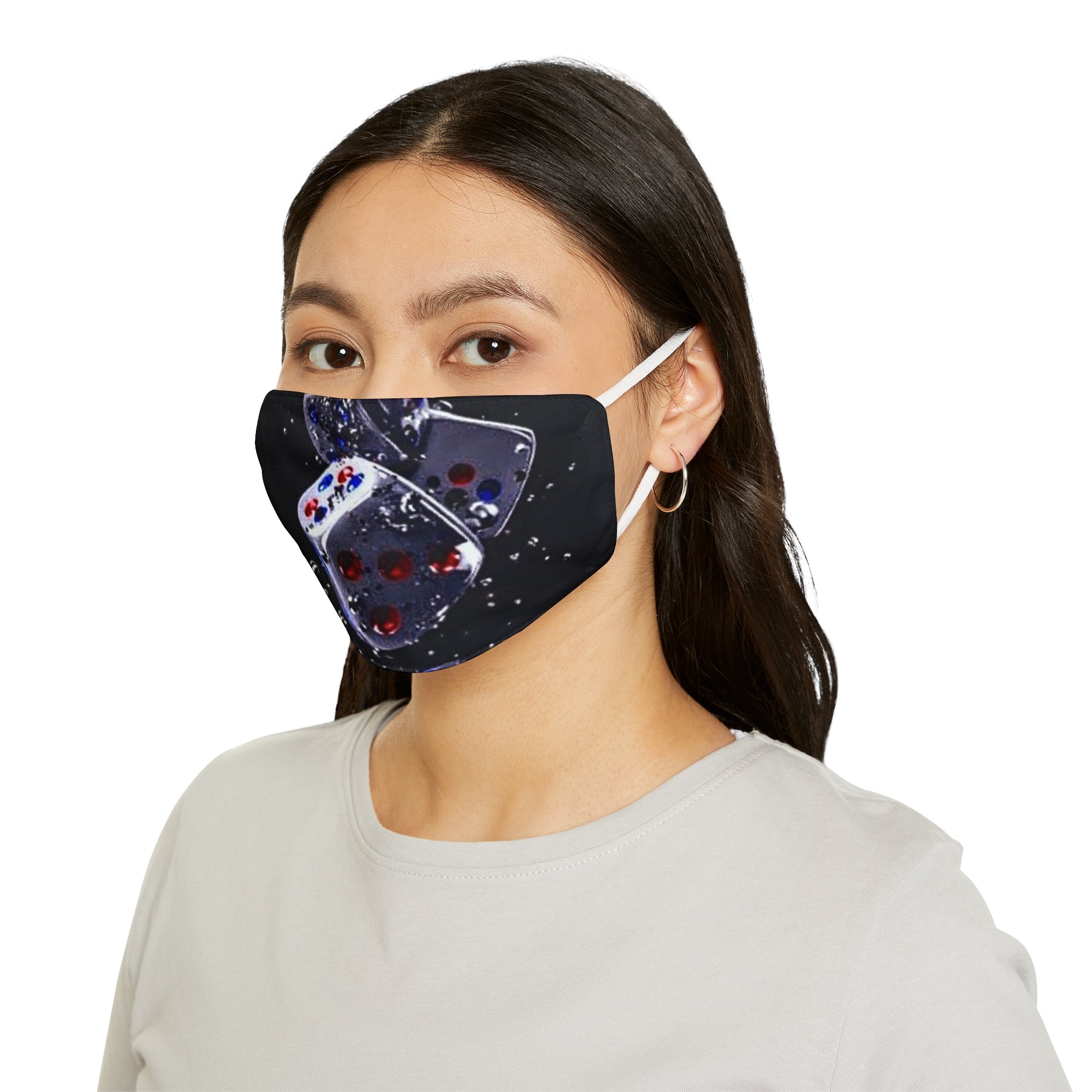Gravity Drop Dice Collection Face Mask — Casino Gaming Polyester Mask