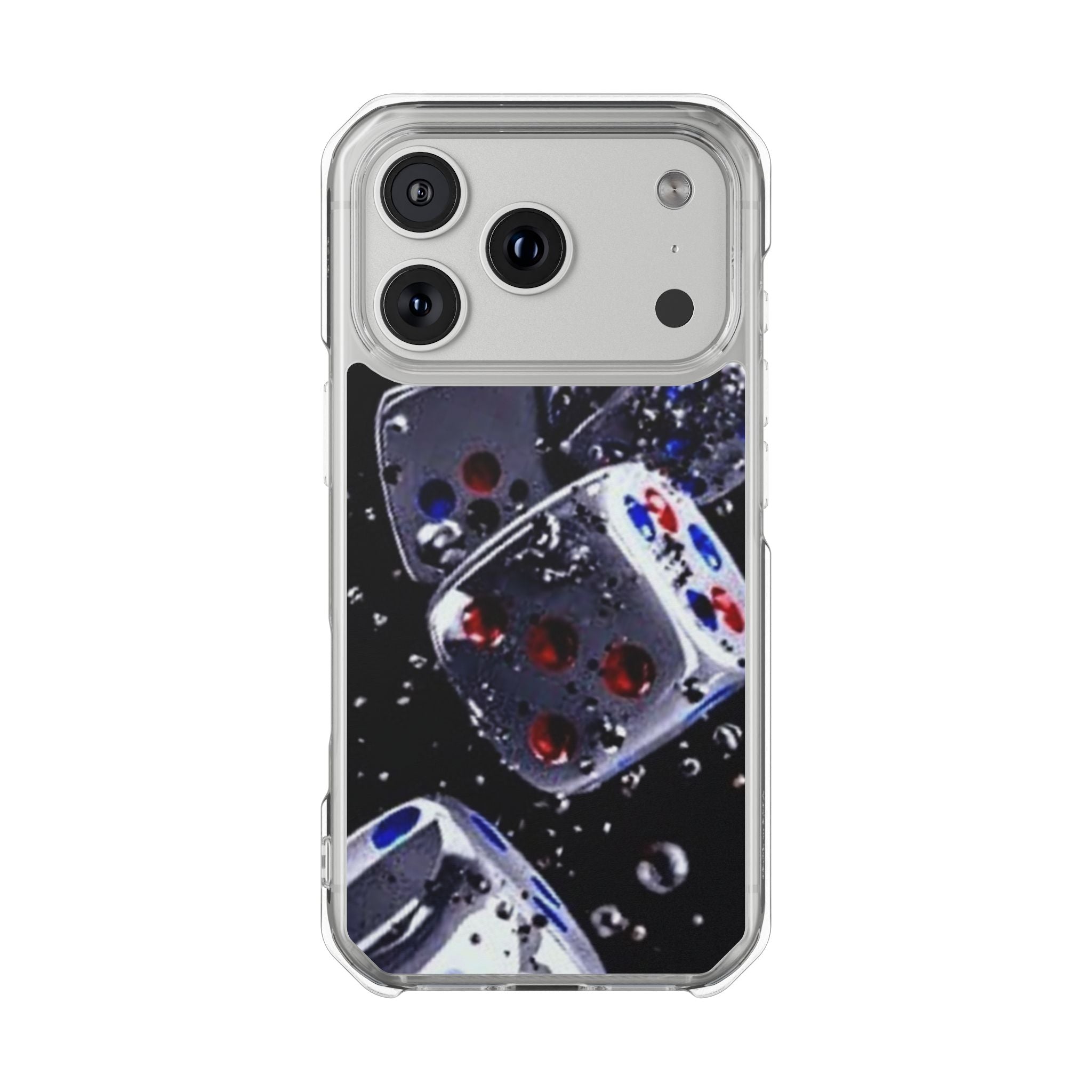 Gravity Drop Dice Clear iPhone Case