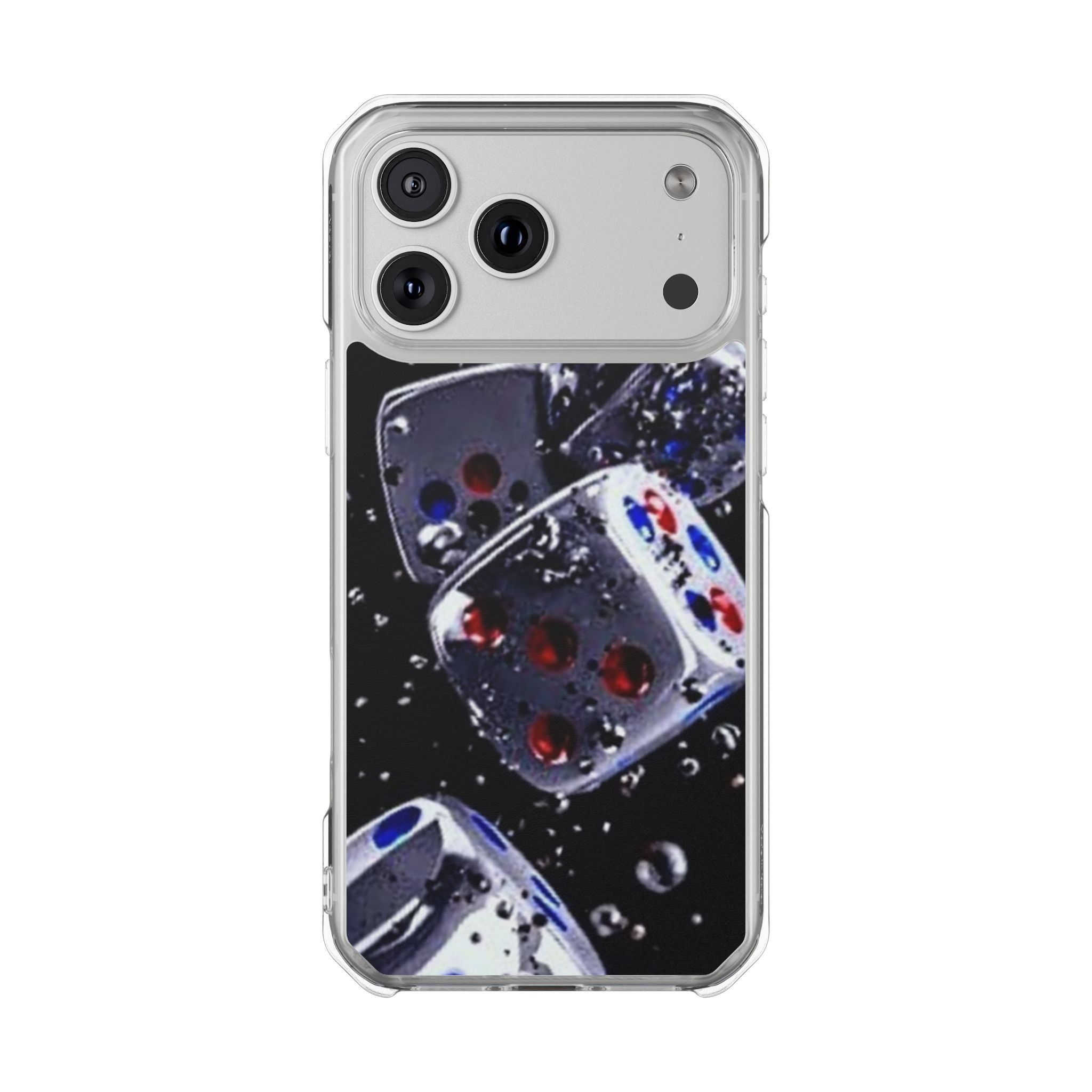 Gravity Drop Dice Clear iPhone Case
