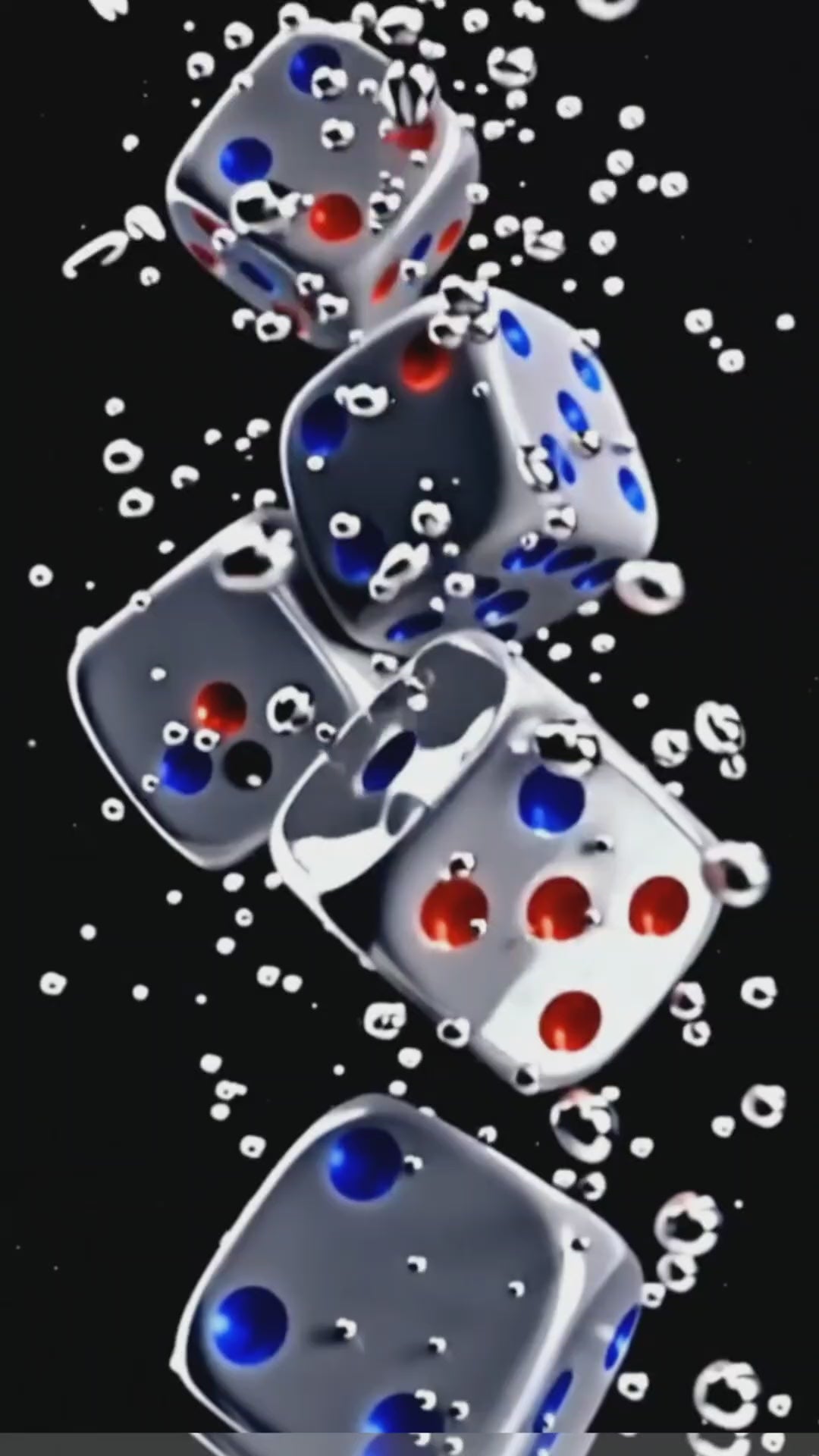 Gravity Drop Dice Animated Screensaver